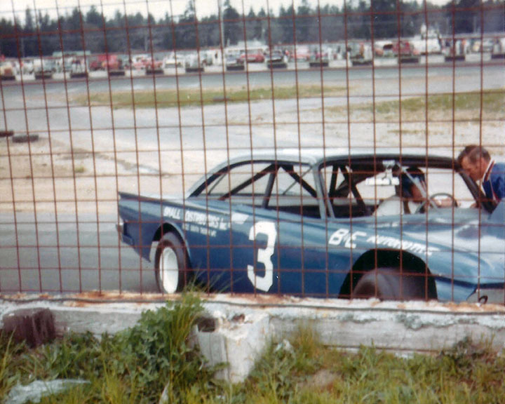 Don Kingsley ~ Driver Don Ackermen ~ Flagman Spanaway Speedway 1972