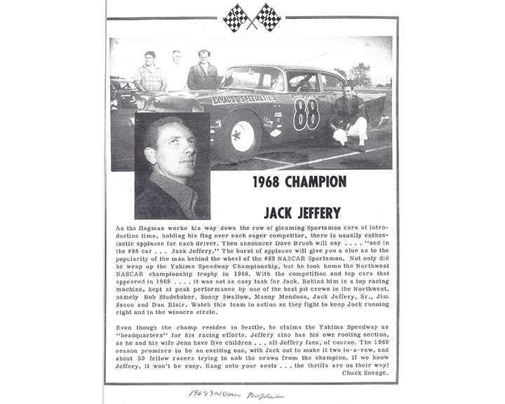 Jack Jeffery 1968 Champion